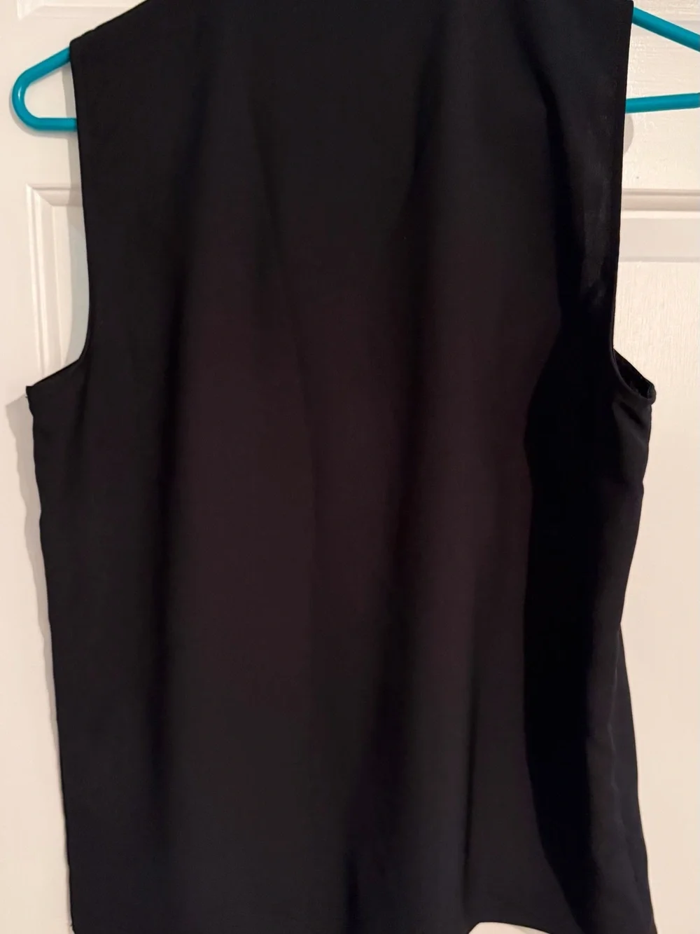 J. Crew Black Sleeveless Ruffle-Trim V-Neck Camisole